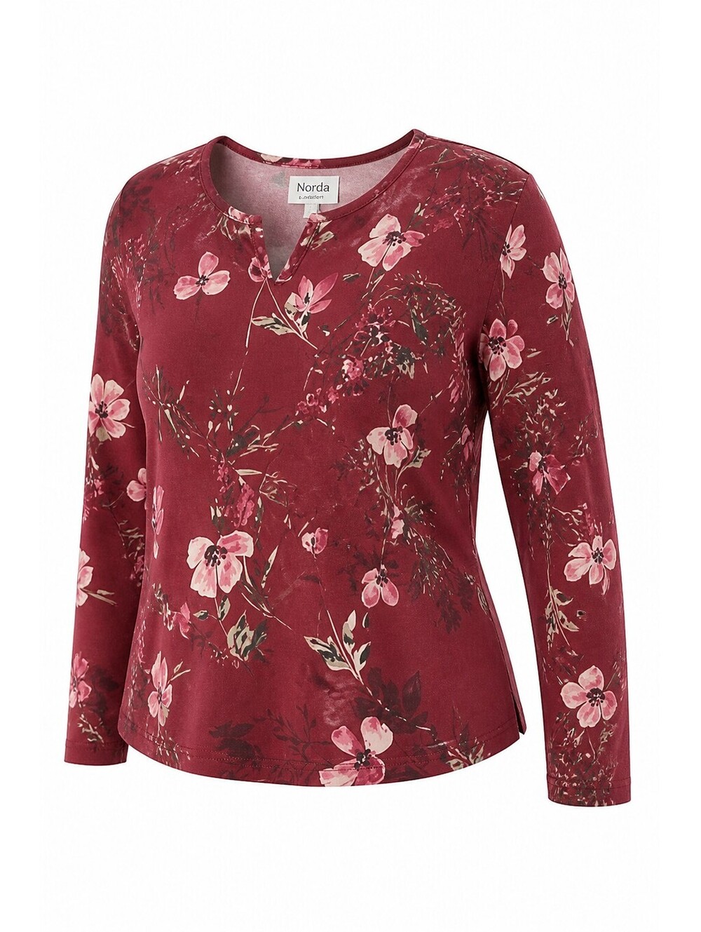 Croft & Barrow Women's Long Sleeve Floral Classic Tee Size L